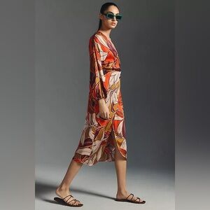 ANTHROPOLOGIE Floral Printed Midi Dress